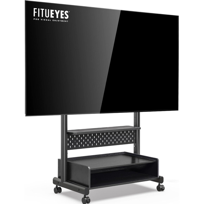 Підставка для телевізора FITUEYES на колесах, висотою до 60 кг, VESA 600x400 мм, для телевізорів 40-85 дюймів
