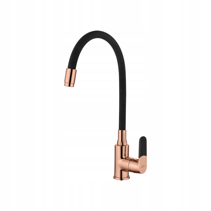 Кухонний змішувач Invena Rose Gold, чорний