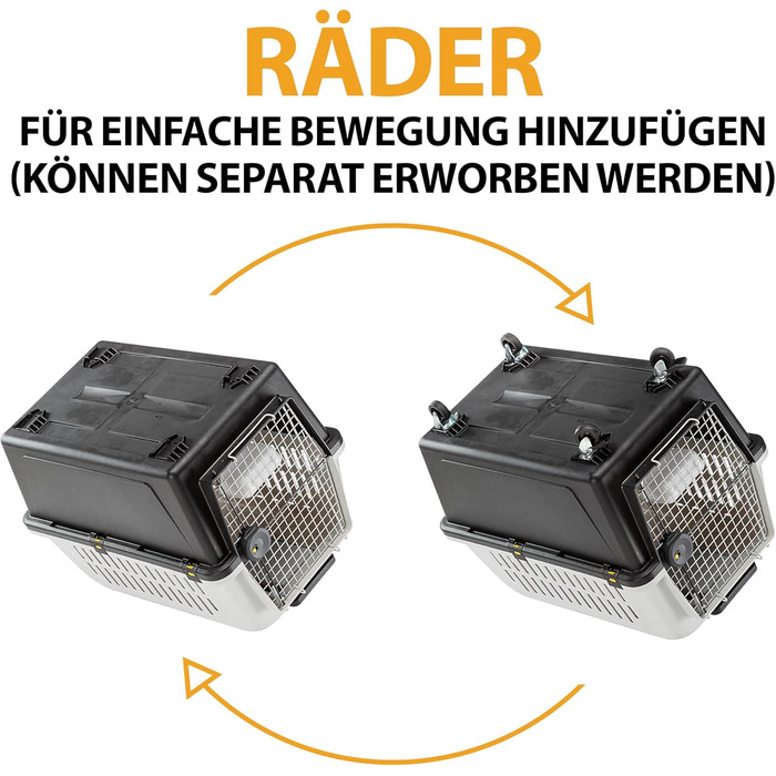 Переноска для собак Ferplast ATLAS 50, сіра, середніх порід, 55,5 x 81 x 59,5 см