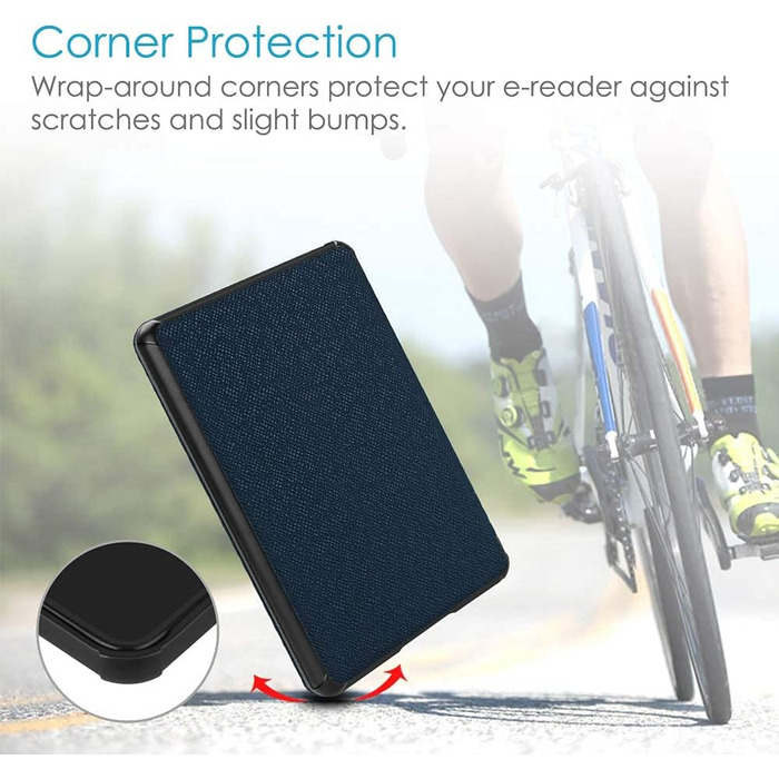 Водонепроникний чохол Fintie для Kindle Paperwhite 10 (2018) з авто-ввімкненням/вимкненням, квітковий принт (Marineblau)