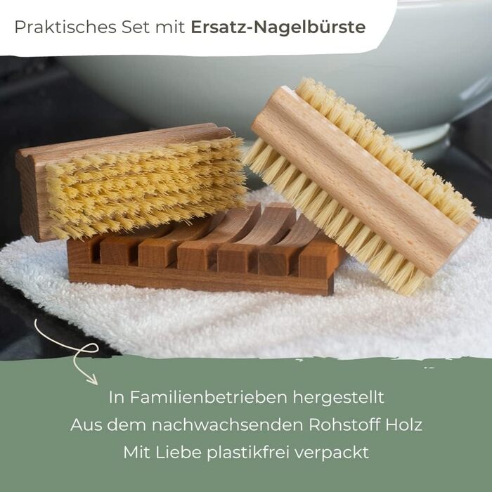 HOFMEISTER® Bath Brush with soft natural bristles, made of pear wood, 44 cm length, Made in Germany (Set, 1)
