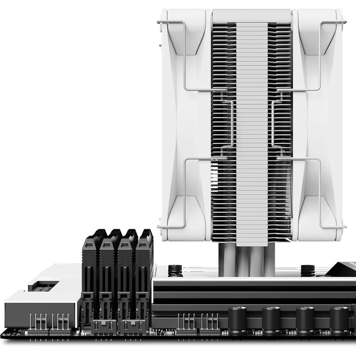 Охолоджувач CPU NZXT T120 - білий, 120мм, 4 теплові трубки, сумісний з Intel/AMD