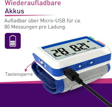 Тонометр на зап'ястя Scala SC 6027 NFC - точний вимірювач артеріального тиску з індикатором ВООЗ, 85 місць пам'яті, Fuzzy Logic, з коробкою та батарейками, манжета 13,5-19,5 см