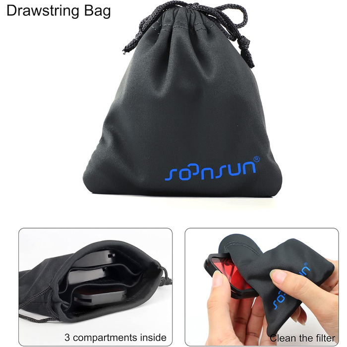 Фільтри для GoPro Hero 12 11 10 9: CPL, ND8, ND16, ND32 - комплект 4 шт.