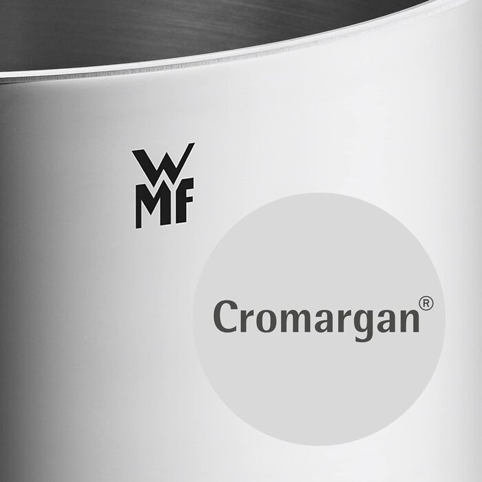 Набір каструль WMF Diadem Plus для індукції, 3 предмети, нержавіюча сталь, скляна кришка, полірована, сріблястий металлік