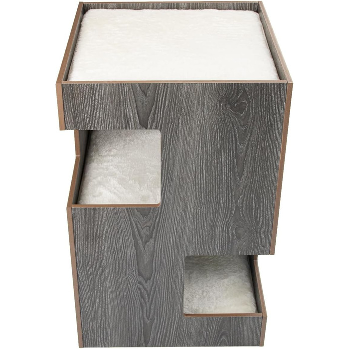 Преміум будиночок для котів з дерева, замок-вежа з ліжками, 50x50x80 см, антрацит