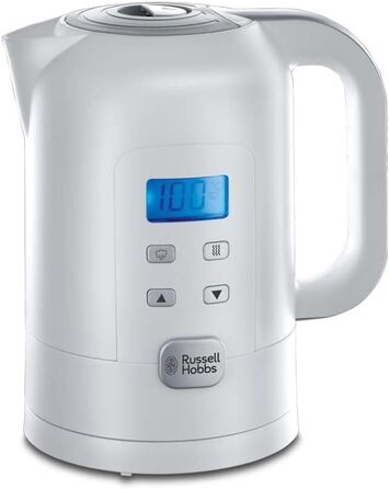 Russell Hobbs Kettle with Temperature Setting Digital [25°-100°C, e.g. for baby food, target & actual temperature LCD display] Precision Control (1.7l, 2200W, keep-warm function, baby milk) 21150-70