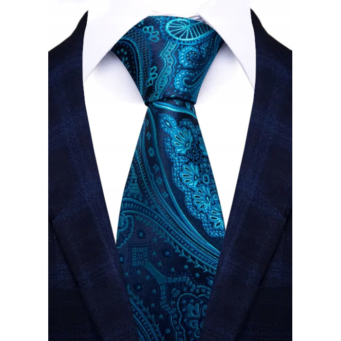 Широка краватка Elegance синього кольору