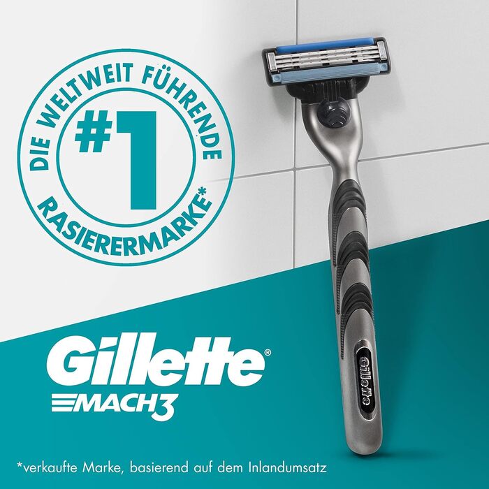 Чоловіча бритва Gillette Mach3 з набором із 6 змінних касет (3-лезові), подарунковий набір для гоління