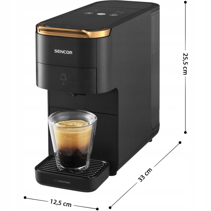 Капсульна кавомашина Sencor SCC 1000BK, 20 бар, чорна