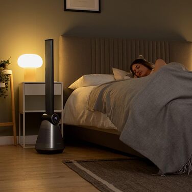 Вентилятор безлопатевий Cecotec EnergySilence 9890 Skyline, 100 см, 50 Вт, сенсорний LED-дисплей, пульт, 3 режими, 3 швидкості, таймер 15 год, кут розхитування 40º, сталева основа, чорний колір