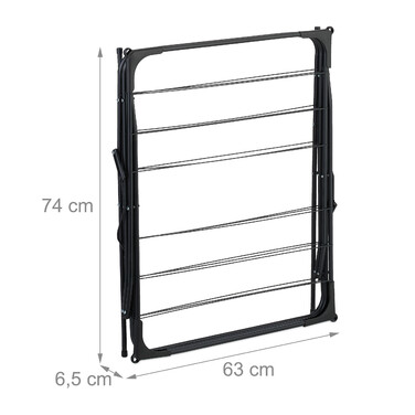 Relaxdays Clothes Rack Folding with 50 Clothespins