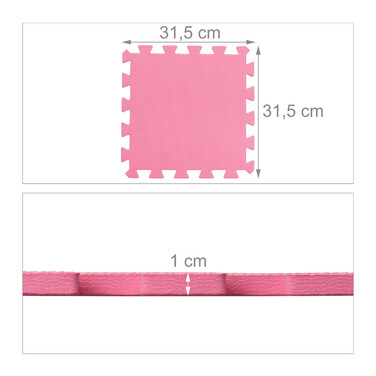 Relaxdays 25-Piece Puzzle Mat with Border