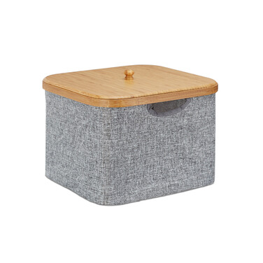Relaxdays Fabric Storage Basket - Grey