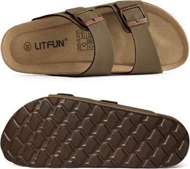Жіночі босоніжки Litfun на платформі з корковим покриттям, бежеві, 37 EU