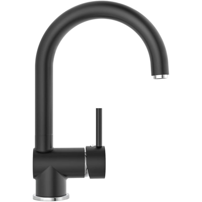 Змішувач кухонний EISL FUTURA NI182GANI з високим виливом, одноlever, хром/чорний матовий
