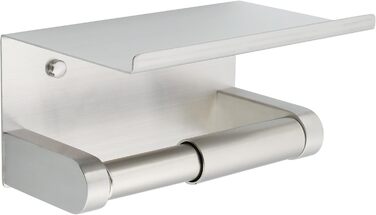 Тримач туалетного паперу Mooche з нержавіючої сталі, 17,5 см, полірований – надійний для ванної кімнати та дому