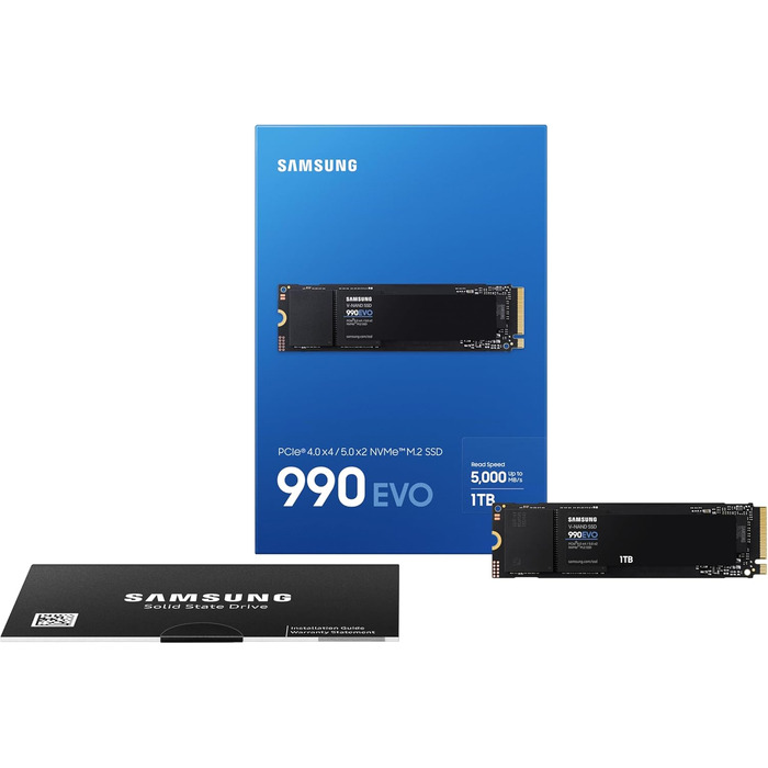 SSD Samsung 990 EVO 1TB NVMe M.2 PCIe 4.0/5.0 - Внутрішній SSD для ігор та графіки