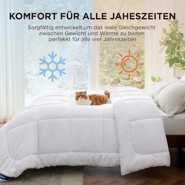 BEDSURE Ковдра всесезонна 135x200 см - Ковдра для сну, біла, для алергіків, 300 GSM, сертифікат Oeko-Tex