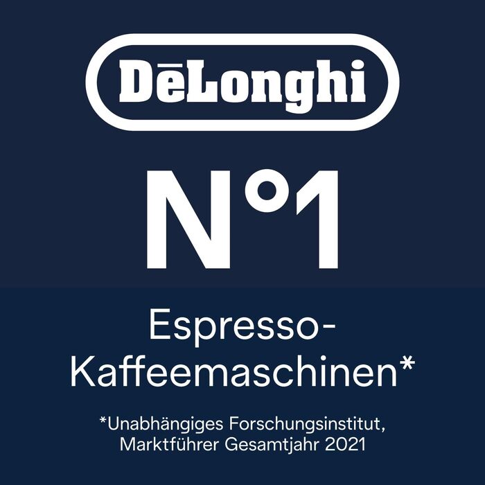 De'Longhi Magnifica Start ECAM222.20.B, fully automatic coffee machine with milk frother, for cappuccino, with espresso direct selection and 2x espresso function, 13-stage conical grinder, 1450 W, Black. Fully automatic coffee machine with touch display.