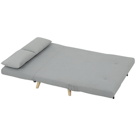 HOMCOM Sleeper Chair, Folding Bed with Bed Function, Lumbar Pillow, Folding Recliner with Velvet Look, Adjustable Backrest, Holds up to 250 kg, for Living Room Grey | Aosom
