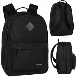 Багатовідсіковий шкільний рюкзак CoolPack, чорний з жовтими та золотистими акцентами, 27 л