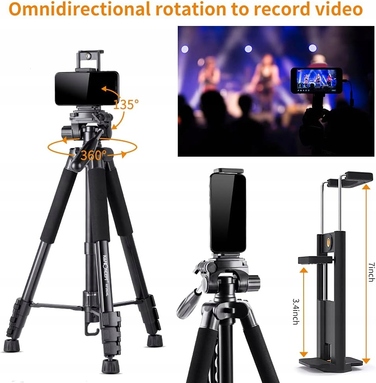 Штатив K&F Concept 175 см, чорний