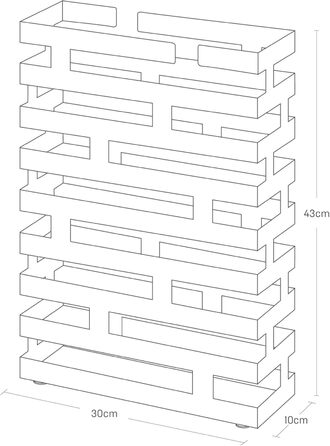 Підставка для парасольки Yamazaki 2361 BRICK, чорна, сталева, мінімалістична, 30 x 10 x 43 см