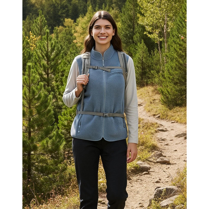 Тепла флісова куртка Pioneer Camp для жінок з капюшоном та блискавкою, Teal Blue, XL