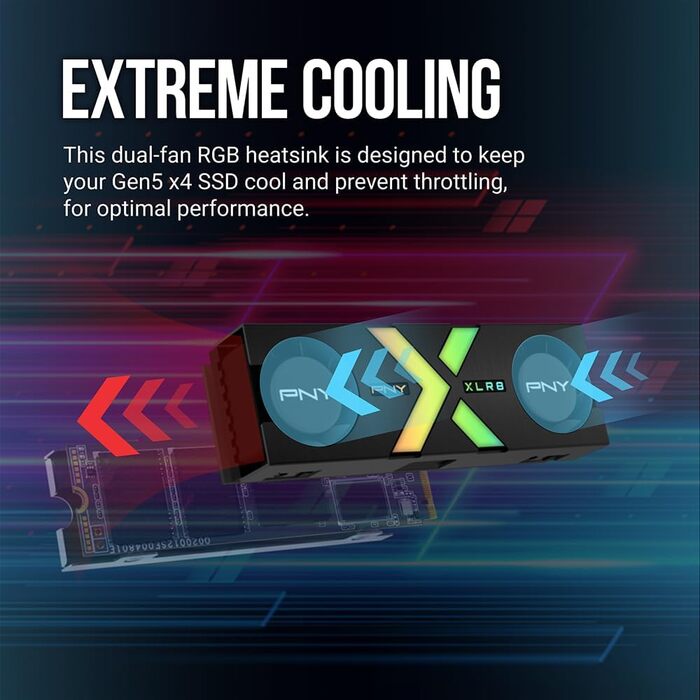 SSD PNY M.2 NVMe 2TB CS3150 з RGB Heatsink - 10300 MB/s