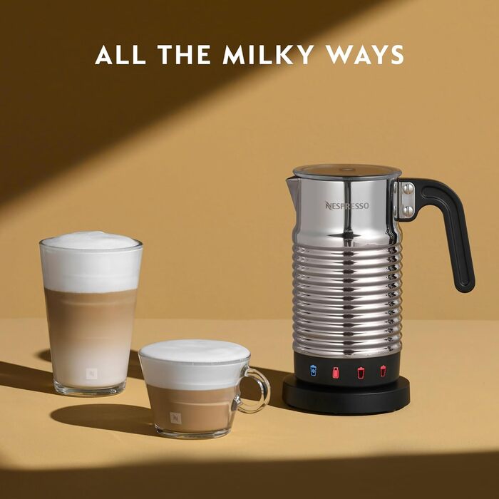 Nespresso Aeroccino 4 - електричний спінювач молока, срібний