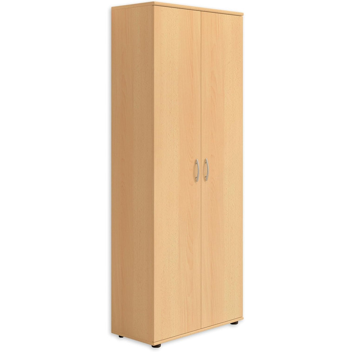 Stella Trading 3 Shoe Cabinet Tall, White - Versatile Multi-Purpose Cabinet with Adjustable Shelves - 70 x 176 x 35 cm (W/H/D) (Beech)