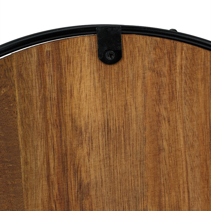 Relaxdays Round Tray with Metal Rim