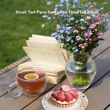 Форми для кексів/тартів Yamteck Tarteform 6 шт. 10 см, золотисті з підйомною кришкою, антипригарне покриття, з вуглецевої сталі