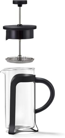 Тчибо Френч-прес для приготування кави вручну, 800 мл, скло Borosilikat, нержавіюча сталь, чорний