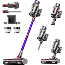 Бездротовий пилосос Avalsor Akku з потужністю 48000Pa/580W, 70 хвилин роботи, об'ємом 1,8 л, видаленням попелу, антизаплутана щітка, 8-шарова фільтрація. Підходить для килимів та шерсті тварин.