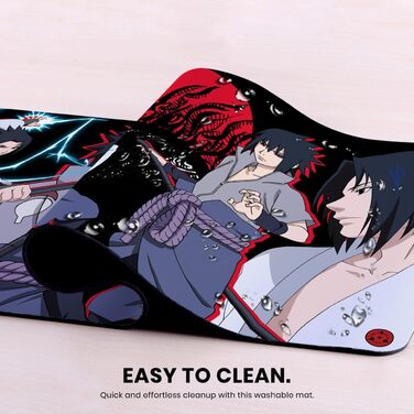 Килимок для миші та клавіатури Head Case Designs Naruto Shippuden XL (60x30 см, Саске) - ігровий, великий, аніме