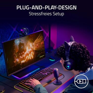 Мікрофон Razer Seiren V3 Mini - компактний USB мікрофон з LED-індикатором та інтегрованим демпфером