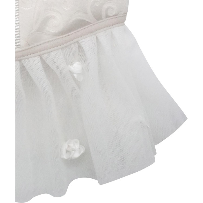 Нашийник для собак Croci Ceremony з дзвіночком для обручок, H-Gechirr з кільцем, регульований, розмір 38-54 см, білий