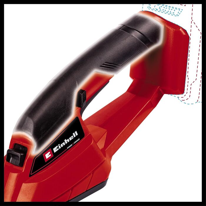 Einhell Cordless Grass and Hedge Trimmer GC-CG 18 Li-Solo Power X-Change (18 V, 100 mm / 200 mm cutting length, interchangeable grass cutting blade + hedge trimmer blade, without battery)
