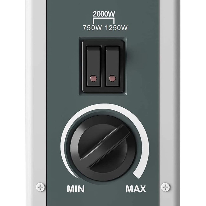 Конвектор-вентилятор Olimpia Splendid Caleo TT, 2000 Вт, білий, для кімнат до 70 м³, з таймером та турбо-режимом