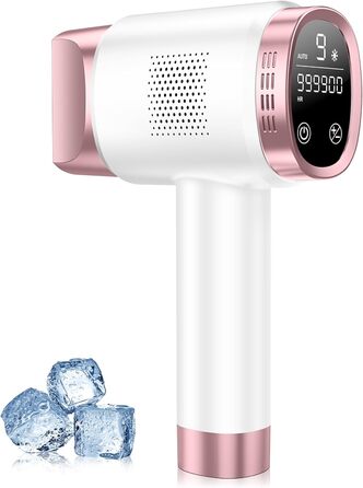 Пристрій для епіляції Rose з охолодженням, 9 рівнів, 600 нм світло, для жінок та чоловіків, для обличчя, бікіні-зони та тіла