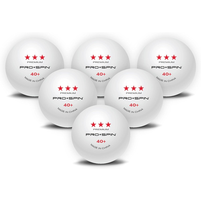 PRO SPIN Table Tennis Balls - 3 Star 40+ | High-Quality ABS Training Balls | Durable for Indoor/Outdoor Play, Competition & Elite Series (10-Pack)