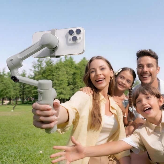 Insta360 Flow 2 Gray – Стабілізатор для смартфонів, Gimbal з AI-tracking, вбудований штатив/селфі-стік, пульт дистанційного керування, для iPhone/Android, сірий, Flow 2