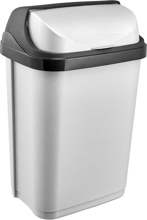 Відро для сміття Keeeper Rasmus з роликовим кришкою, 10 л, Hellsilber (сріблястий)