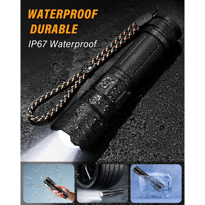 Ліхтар LED XHM 70.2, 500000 Люмен, USB-зарядка, IP67, 5 режимів, AK-01