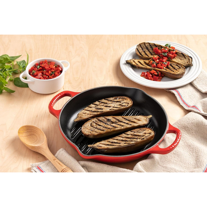 Чавунна гриль-сковорода Le Creuset Signature, квадратна, 26 см, для всіх типів плит, індукційна, 2,86 кг, колір Марсель