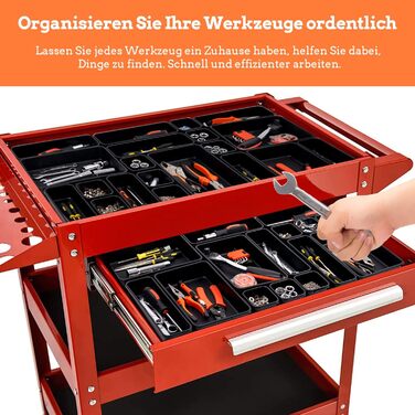 45-Piece Tool Case Empty Organizer Sortierbox, Tool Storage Drawer Organization System Tool Box Organizer, Storage Box Sort Boxes for Small Parts, Screws, Gadgets, Workshop.