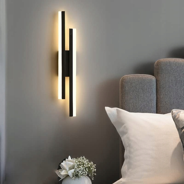 Настінний світильник Tealight чорний, інтегроване LED-джерело 16 Вт