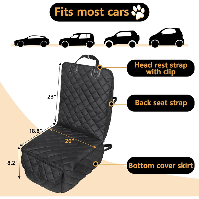 Чохол на сидіння автомобіля для собак, степкова та міцна тканина, універсальний (Auto, Вантажівка, SUV)
